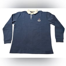 Karl Jacobs men's Mini Golf Club Long Sleeve Polo collared Shirt navy Size XL