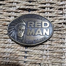Vintage Redman Chewing Tobacco Belt Buckle Tobacco Co.