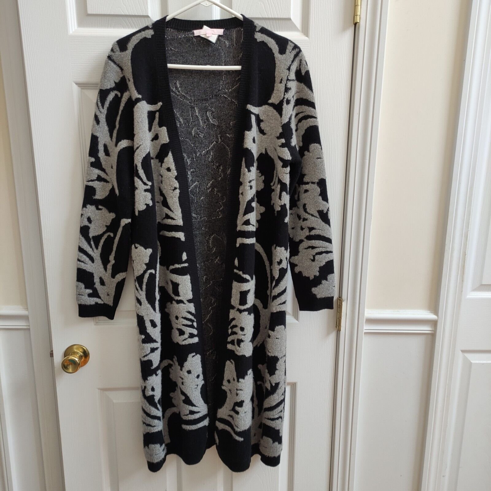 The Cashmere Project 100% Cashmere Duster Open Sweater Cardigan Women's S