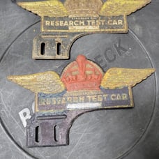 VINTAGE STANDARD OIL LICENSE PLATE TOPPER RESEARCH TEST CAR