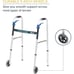 Drive Medical Compact Narrow Folding Walker Senior Adult Front Wheeled Aluminum