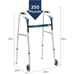 Drive Medical Compact Narrow Folding Walker Senior Adult Front Wheeled Aluminum