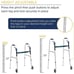 Drive Medical Compact Narrow Folding Walker Senior Adult Front Wheeled Aluminum