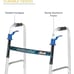 Drive Medical Compact Narrow Folding Walker Senior Adult Front Wheeled Aluminum