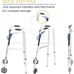 Drive Medical Compact Narrow Folding Walker Senior Adult Front Wheeled Aluminum