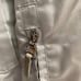 Ralph Lauren Black Label Jacket sz 10 100% silk silver trench rain utility coat