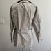 Ralph Lauren Black Label Jacket sz 10 100% silk silver trench rain utility coat