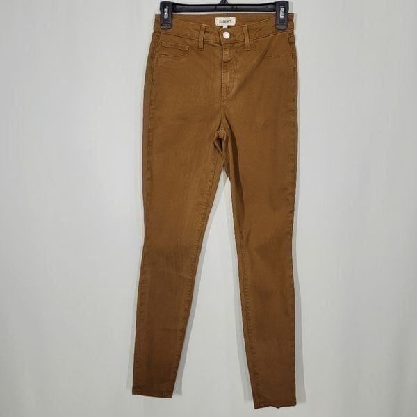 L'Agence Camel Tan Brown Marguerite High Rise Skinny Size 25