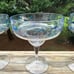 4 Sigrid Olsen Acrylic Raised Aqua Blue School of Fish Margarita Glasses 7” NEW