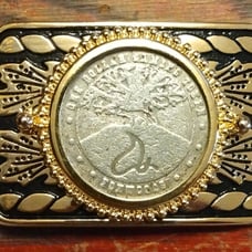 Vintage Foxwoods Coin/Token Belt Buckle A