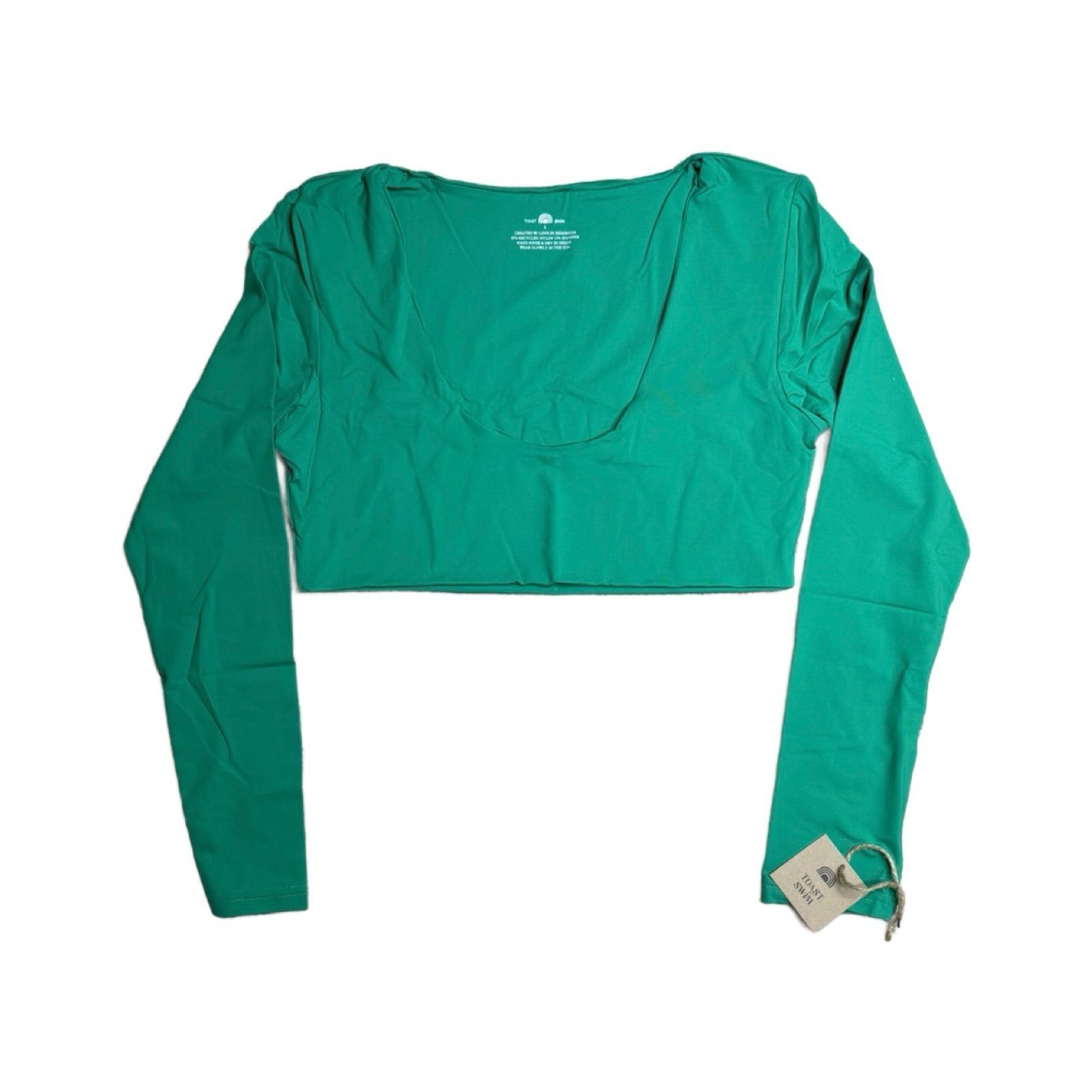 Toast Swim Signiture Crop Women’s L Emerald Green Top 100.00