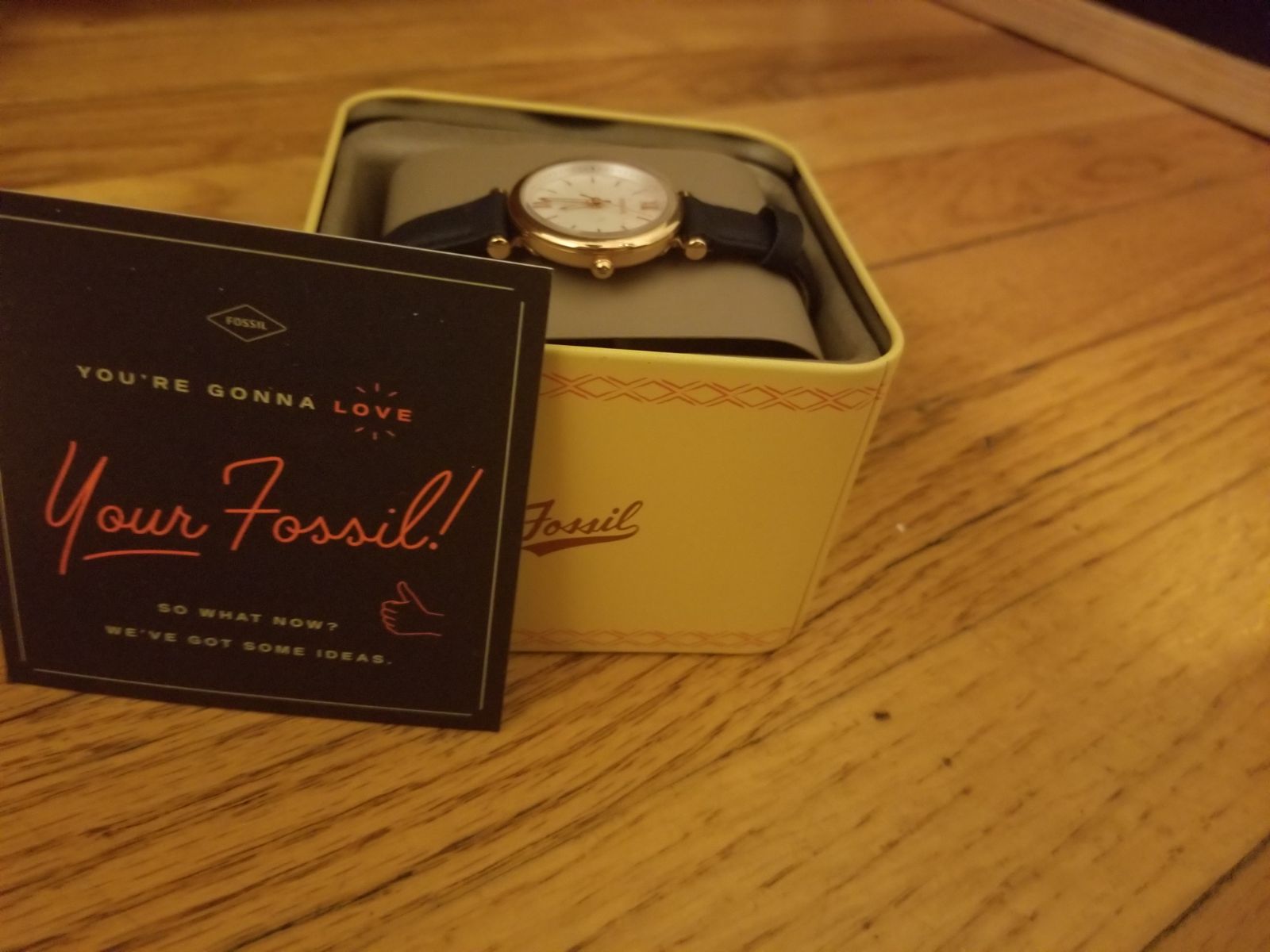 Woman's Mini Carlie Navy Leather Strap Watch 28mm