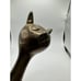 vintage brass cat statue sitting 12” Tall