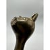 vintage brass cat statue sitting 12” Tall