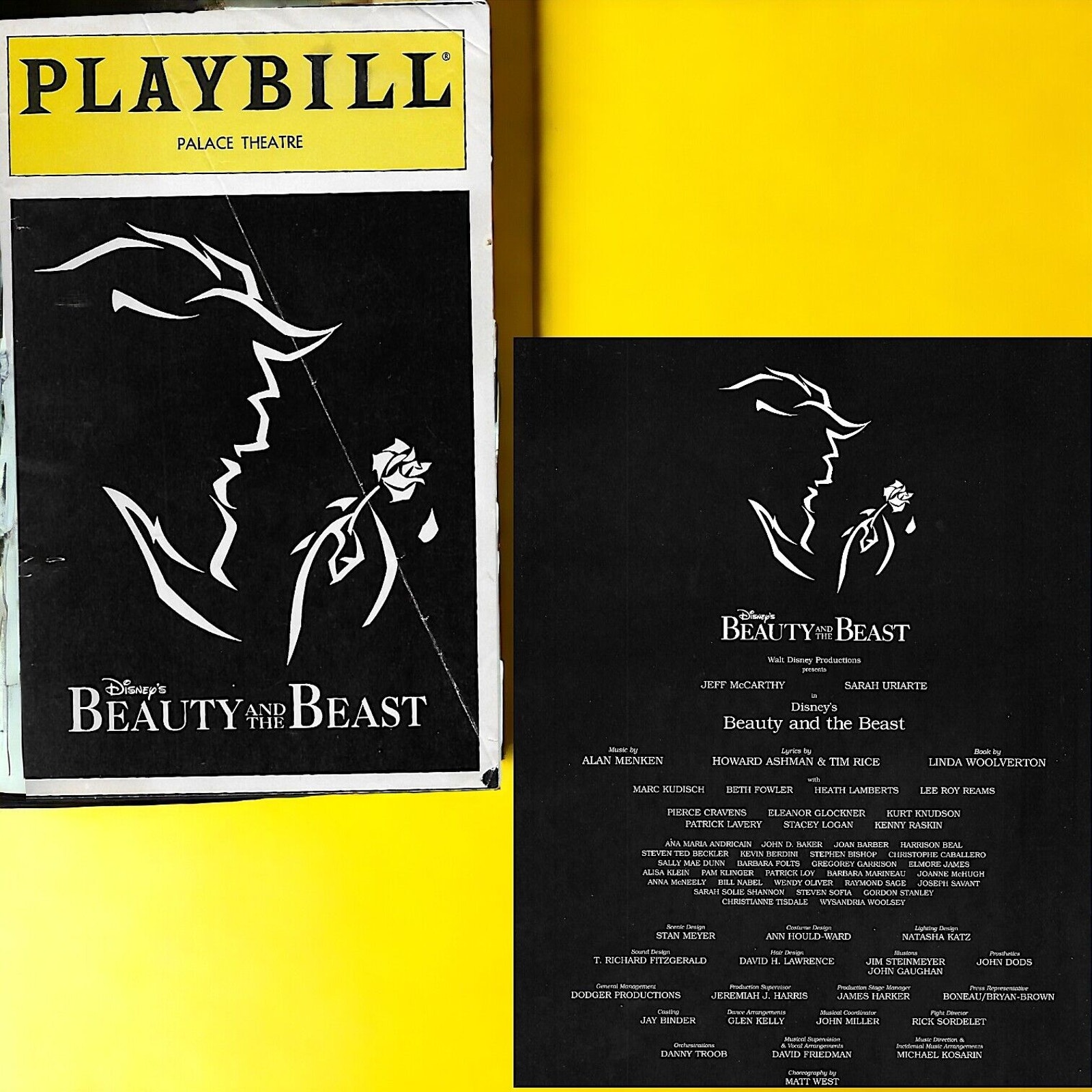Disney Beauty & The Beast Souvenir Program & Broadway Musical Playbill!