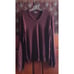 Express Mens Sweater M Burgundy Merino Wool Blend Long Sleeve V Neck Maroon