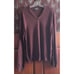 Express Mens Sweater M Burgundy Merino Wool Blend Long Sleeve V Neck Maroon