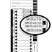 Lathem Time Card for Lathem Model 1600E, 4 x 9 inch - 100 per pack -- 3pk