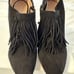 Chloe Black Fringed Booties
