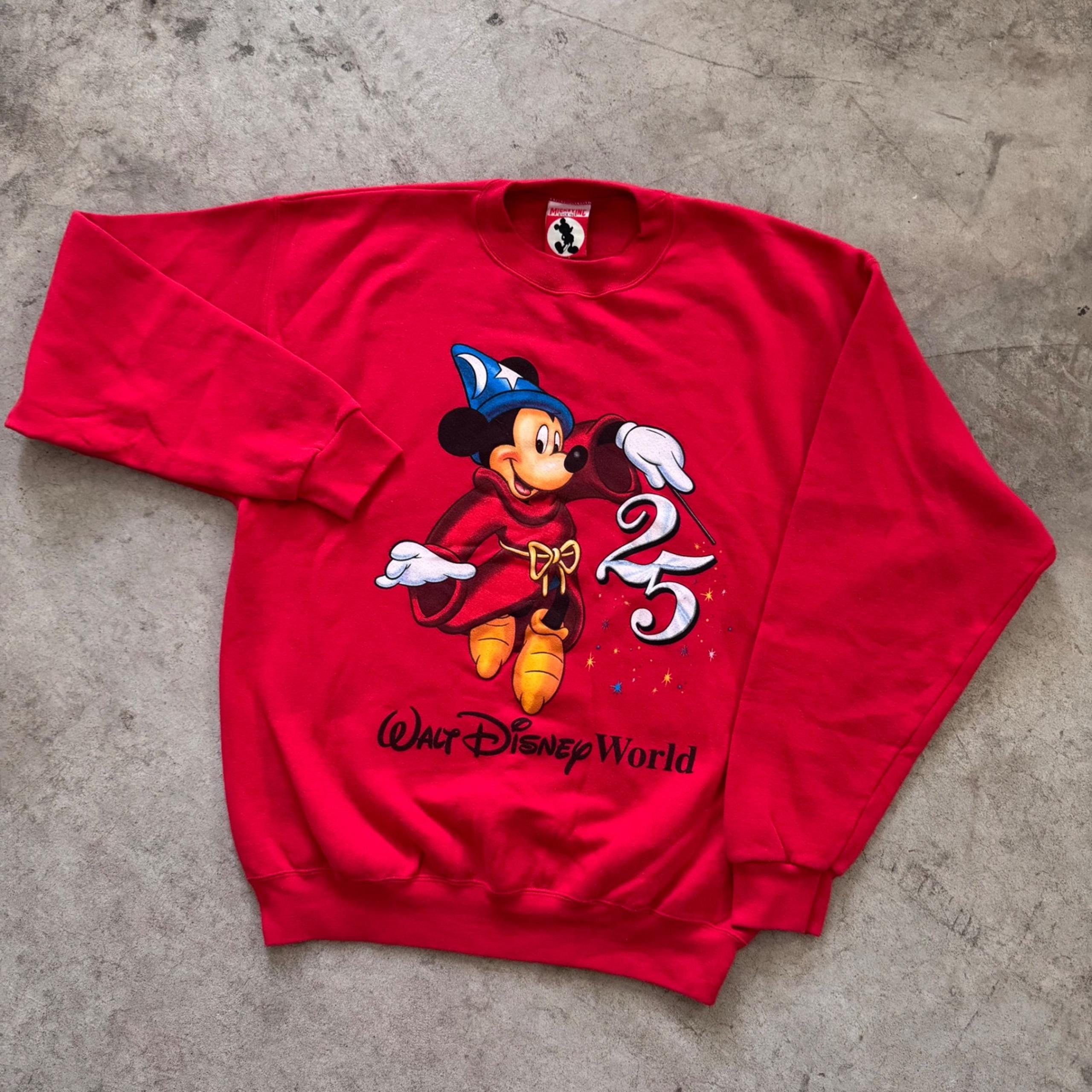 Vintage 90s Mickey Inc Walt Disney World 25th Anniversary  Sweatshirt Size Large