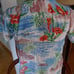 1950s Rayon Sail Boat, Airline and Palm Tree Beach Aloha Shirt * Mens Med (42)