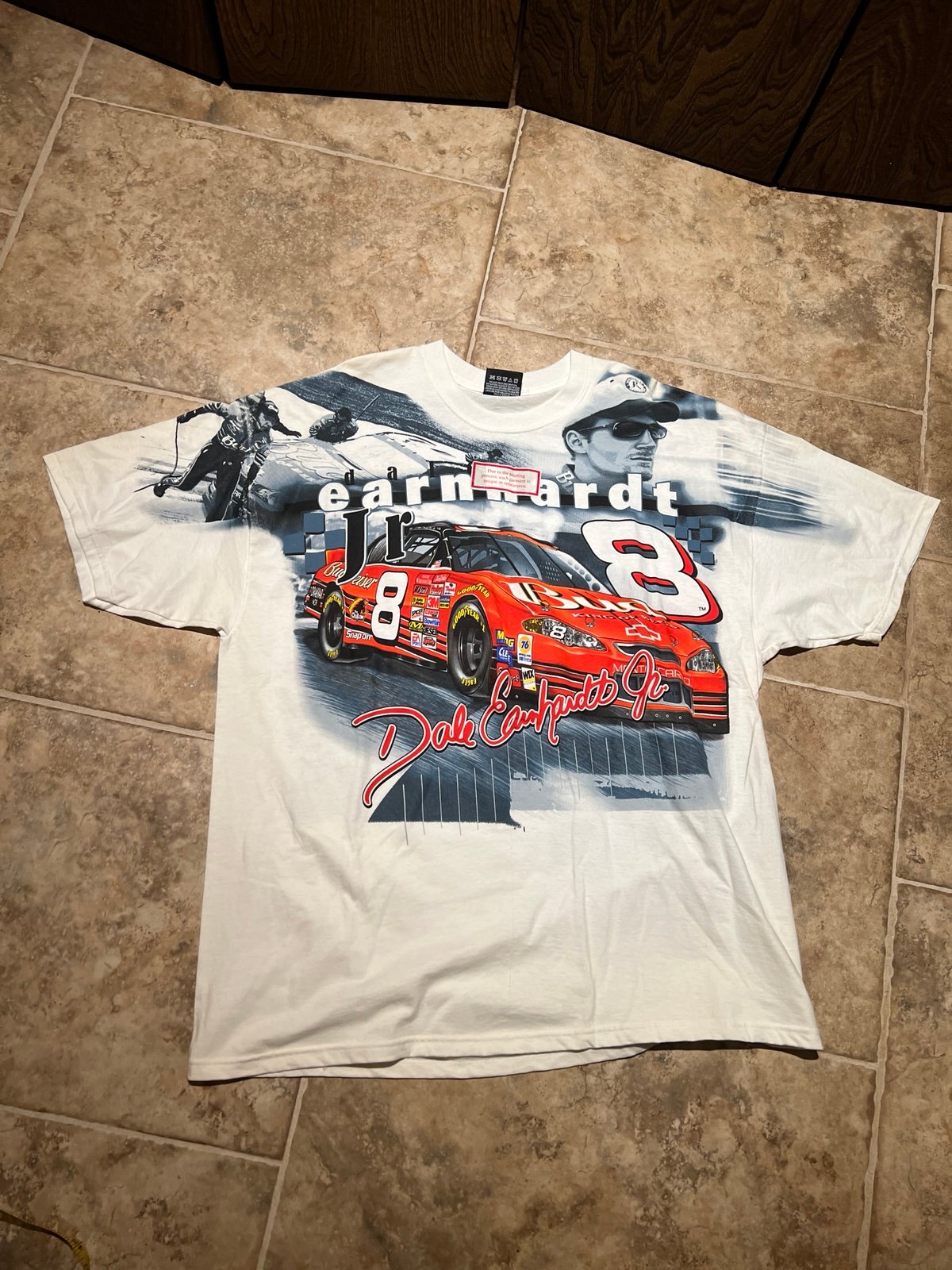 Nascar Shirt XL NEW Vintage 00s Y2k Dale Earnhardt Racer Race-Car Racing AOP Tee