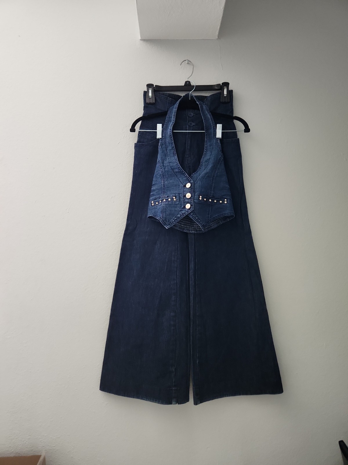 Flare jeans and top