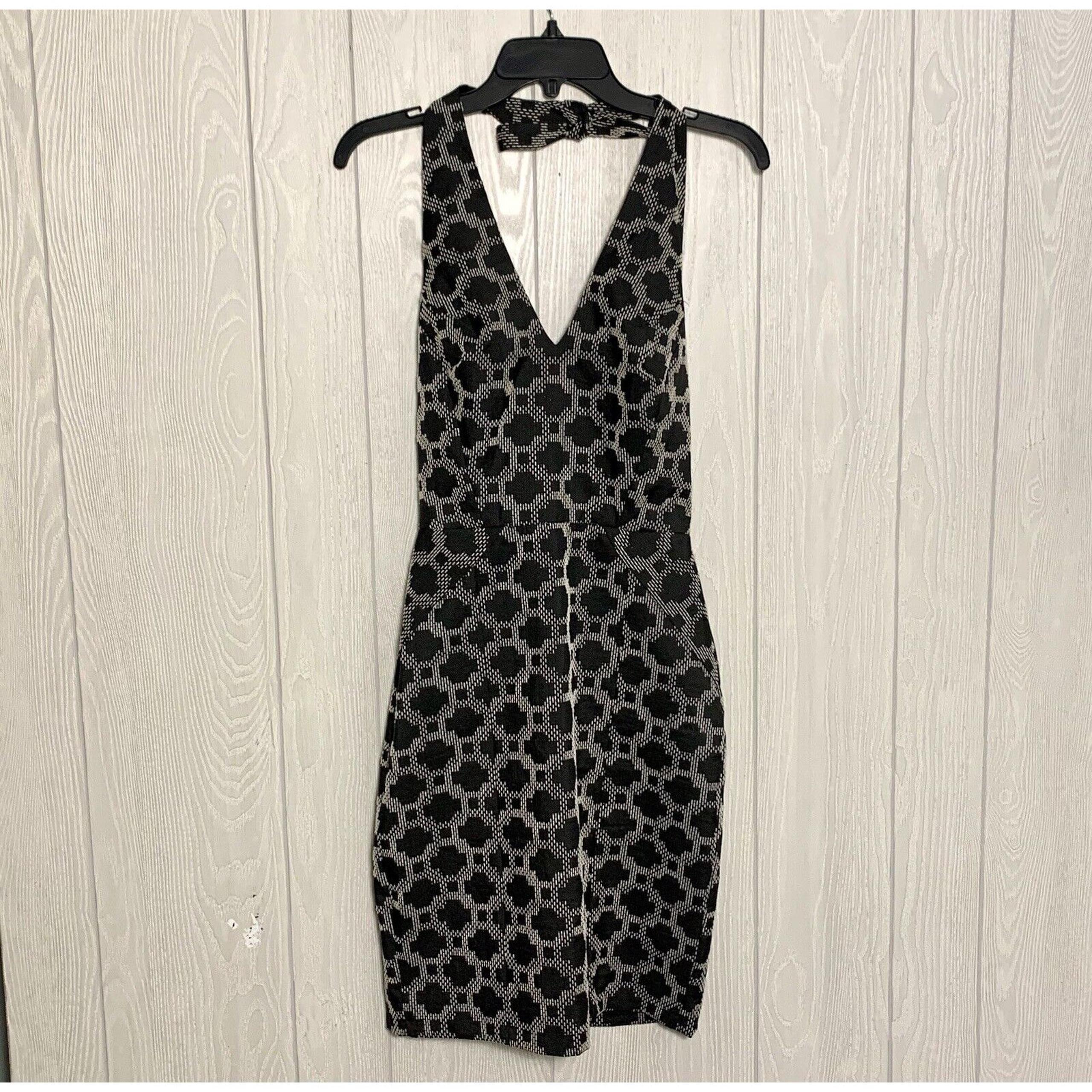 Eva Franco Granita Halter Dress Phantom Maze Dress Size 0 NWT