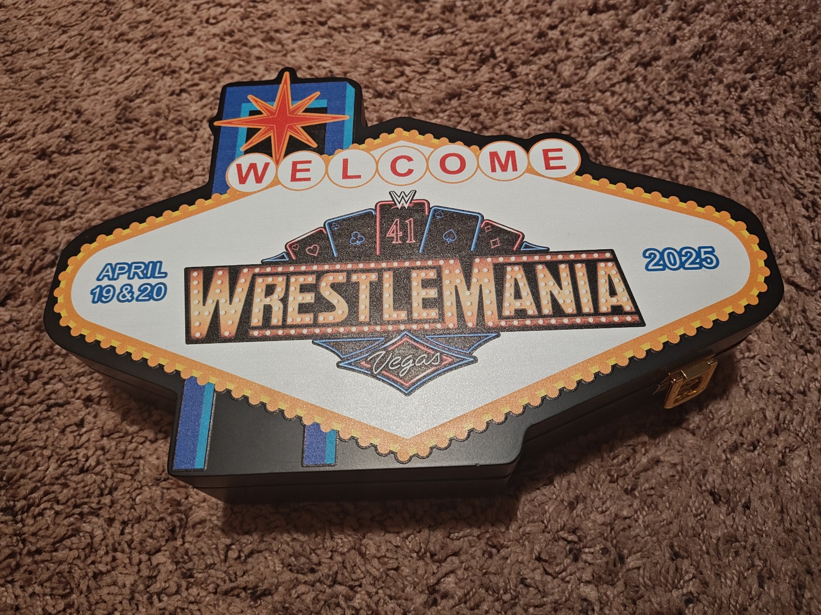 WWE WrestleMania 41 Golden Championship Mini Title Belt
