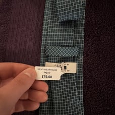 BRAND NEW JOSEPH ABBOUD GREEN SQUARE WITH TAG LUXURY DESIGNER TIE