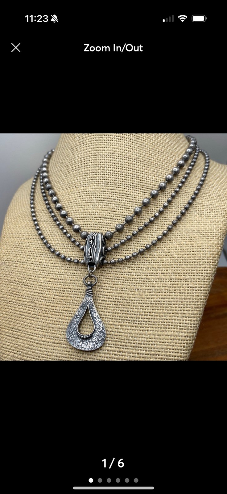 Silpada N1900 Sterling Silver Cascading Three Tier Pendant Necklace