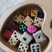 Vintage Dice In Wooden Box