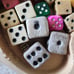 Vintage Dice In Wooden Box