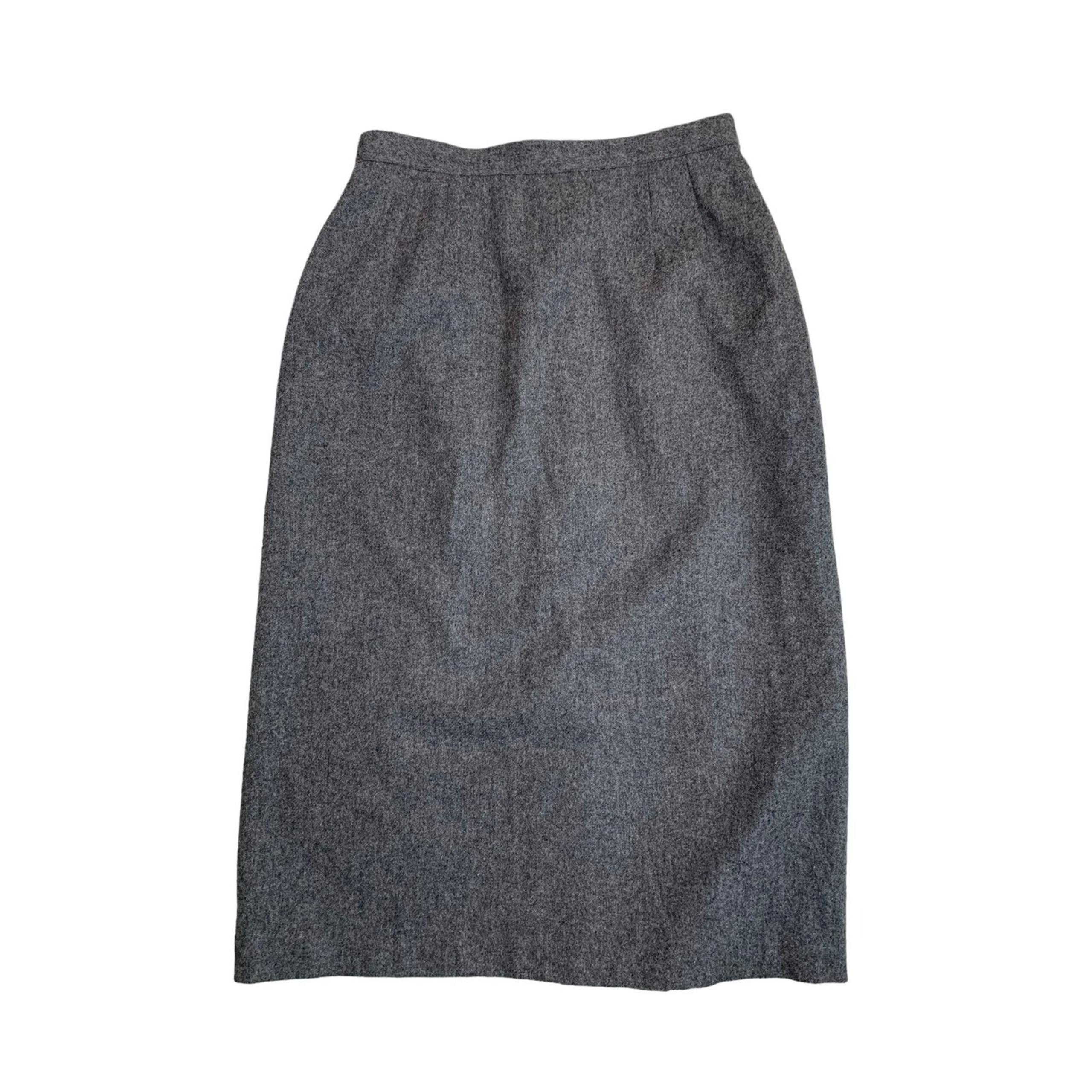 Vintage Worthington Women's Small Pencil Skirt 100% Pure Wool Gray USA