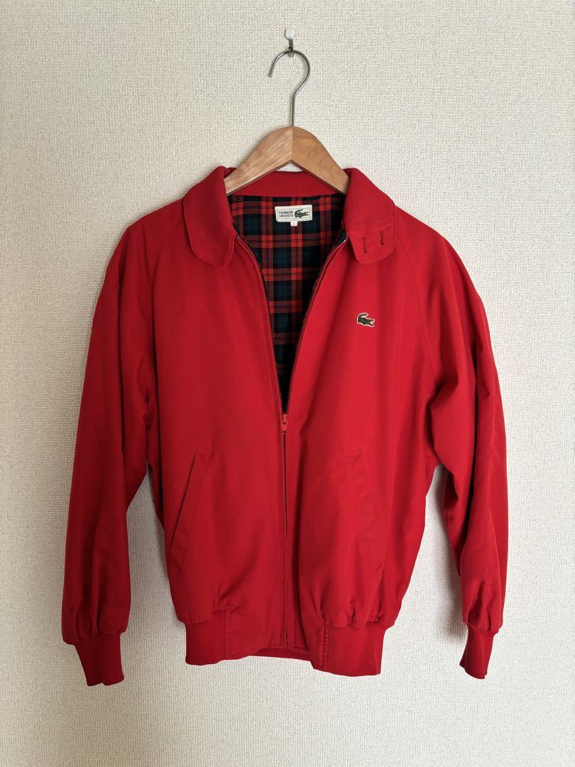Lacoste zip-up jacket with checked lining