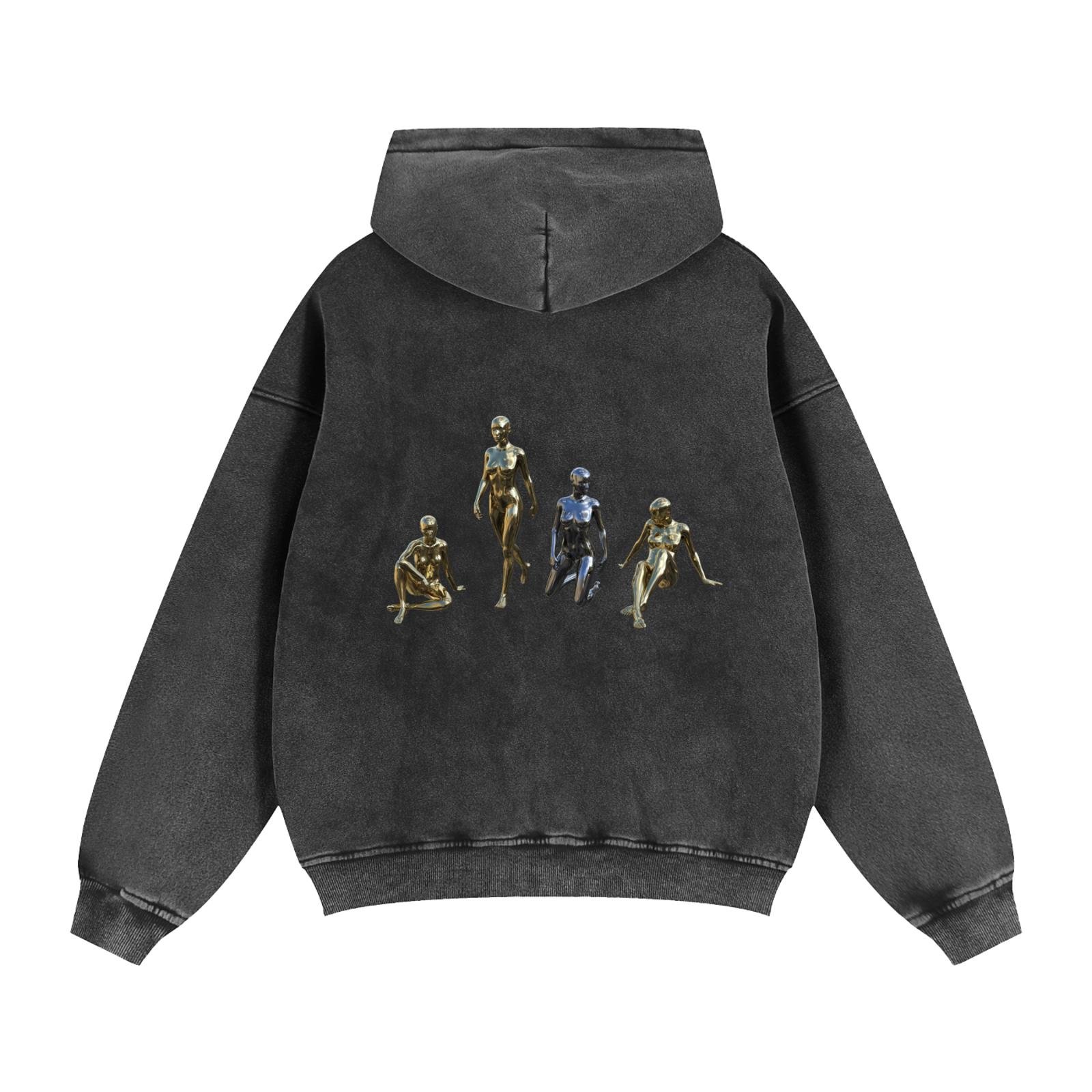 EVOLVE OR FADE BOXY ZIP HOODIE