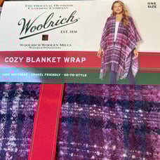 Blanket Wrap by Woolrich Woolen Mills outdoor clothing new purple woven soft