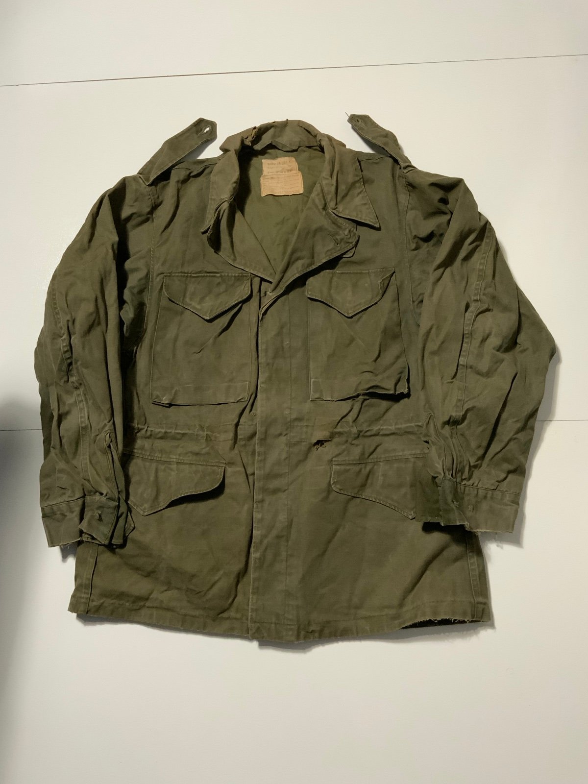 Vintage 50s M-1950 Southern Athletic US Army Military Korean War Field Jacket