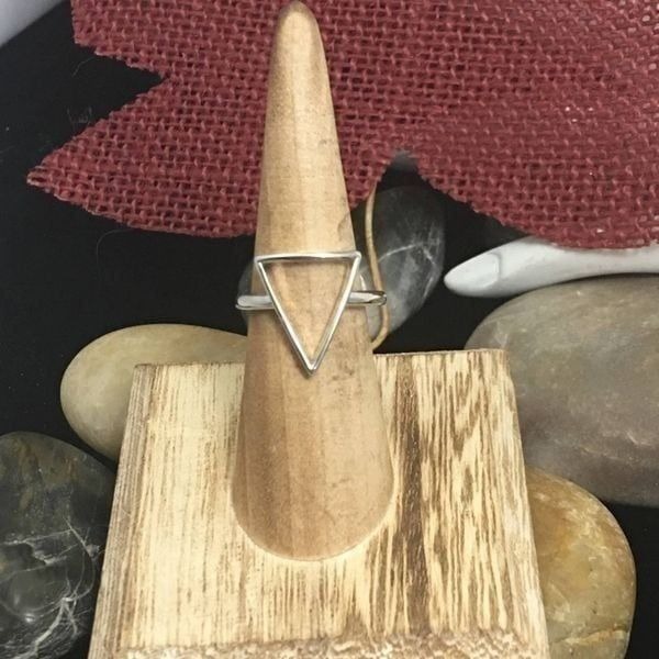 Sterling Silver Slice of Life Ring Triangle Ring