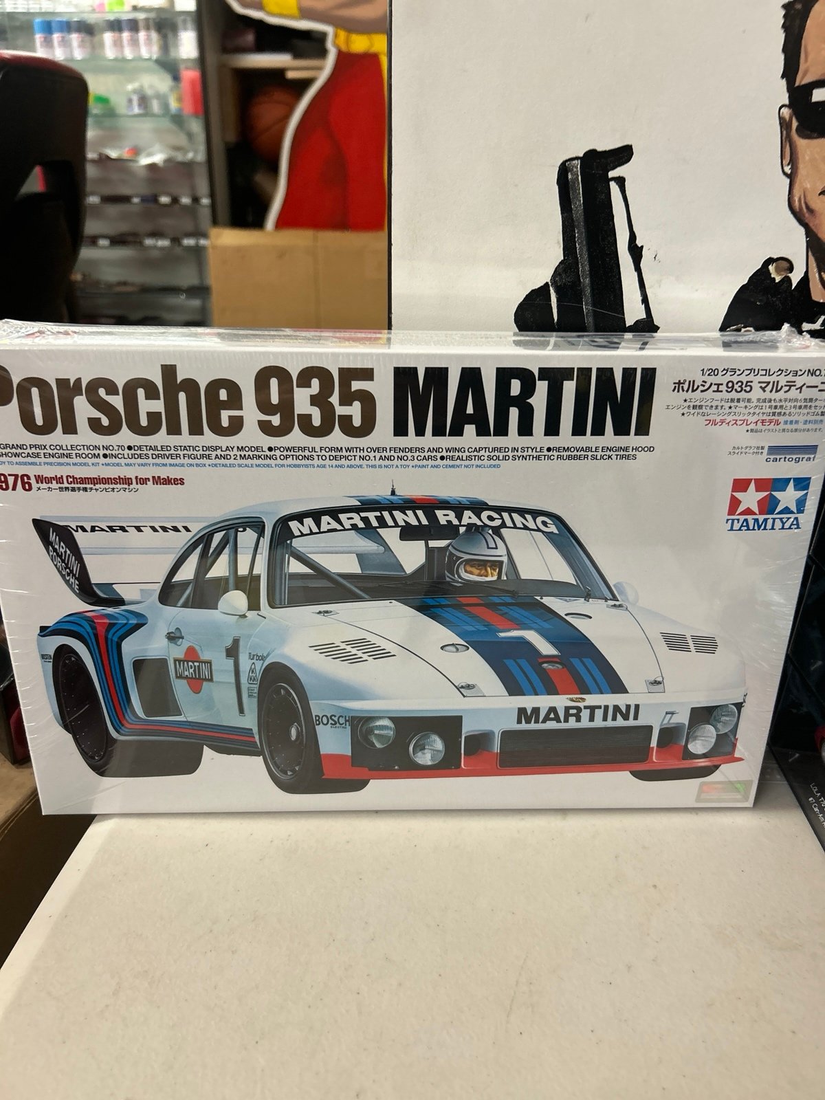 Tamiya 1/20 scale model Porsche 935 Martini racing