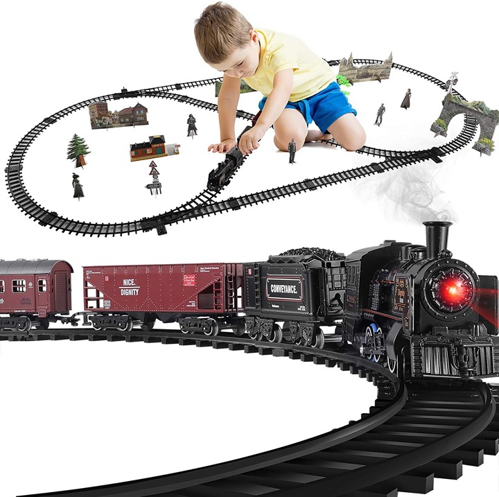 Exquisite Metal Alloy Model Train Set, Electric Train Toy -8sz6