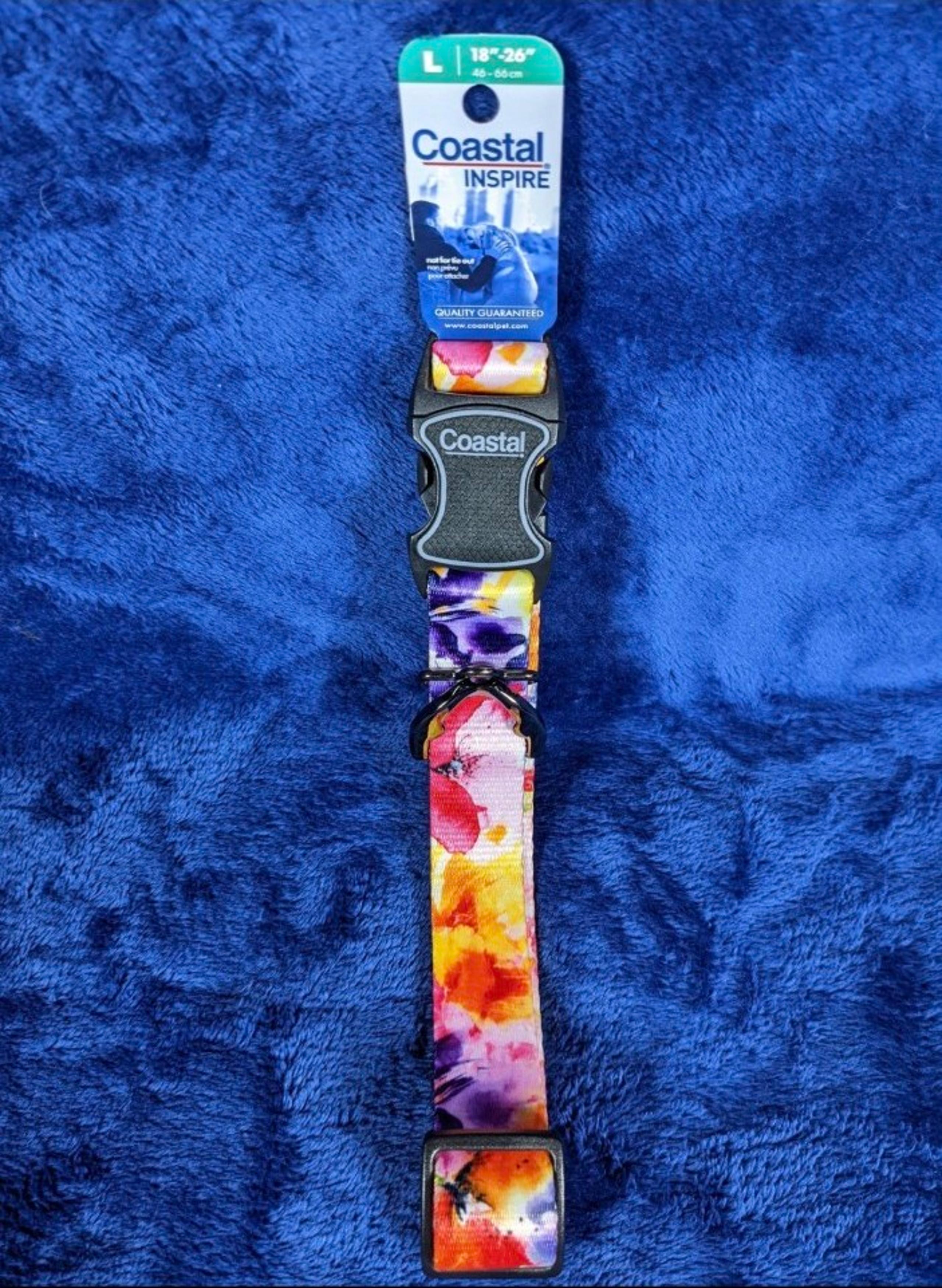 Coastal Inspire Dog Collar Sherbet Blooms Design
