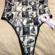LN Playboy Roma Sexy Printed One Piece Bone Corset BodySuit