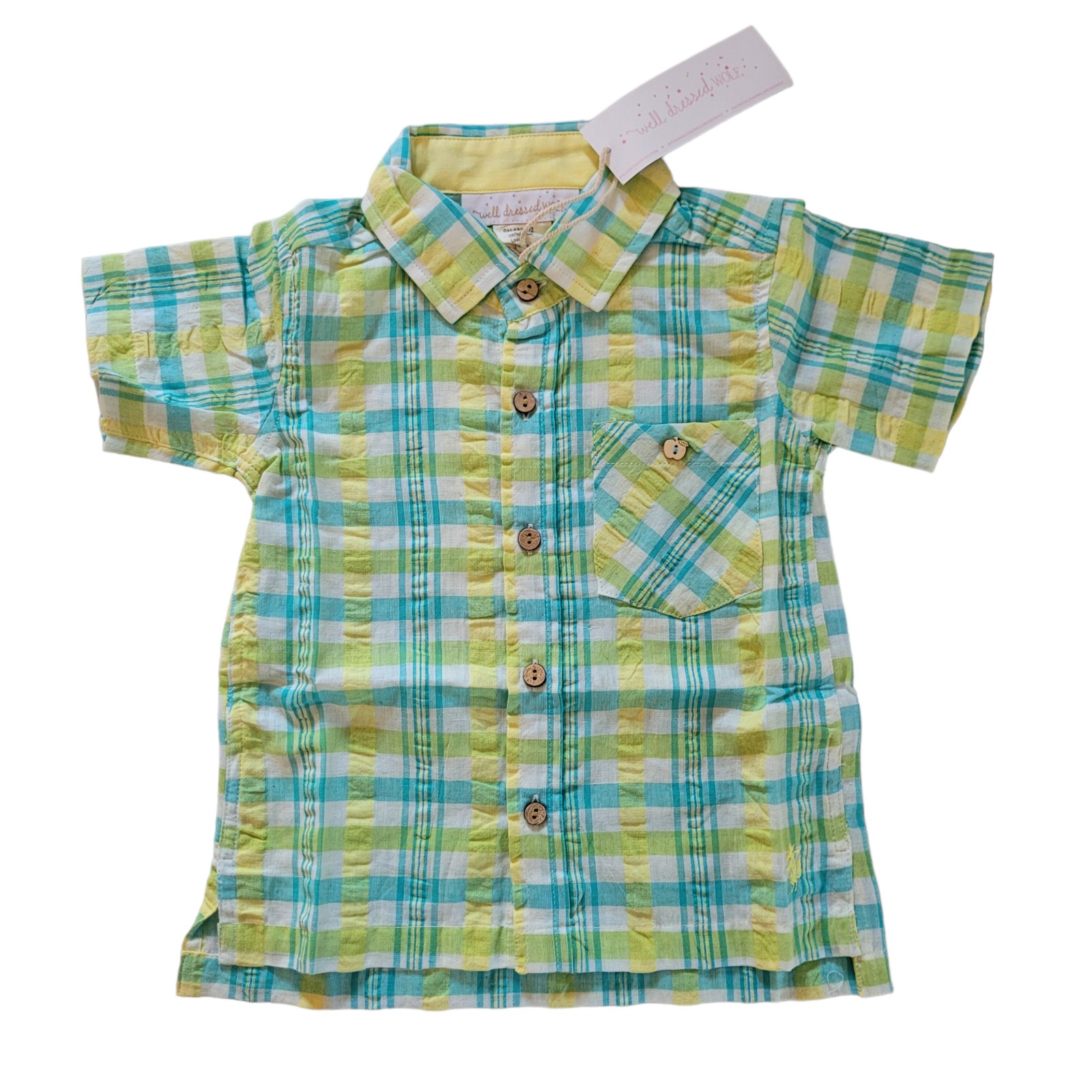 Well Dressed Wolf Green Apple Plaid Shirt