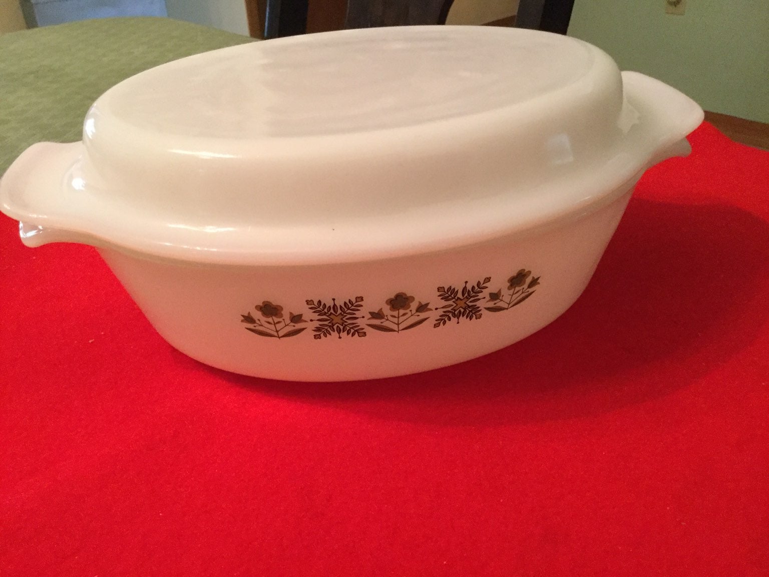 Glassbake White Milk Glass Casserole Lid