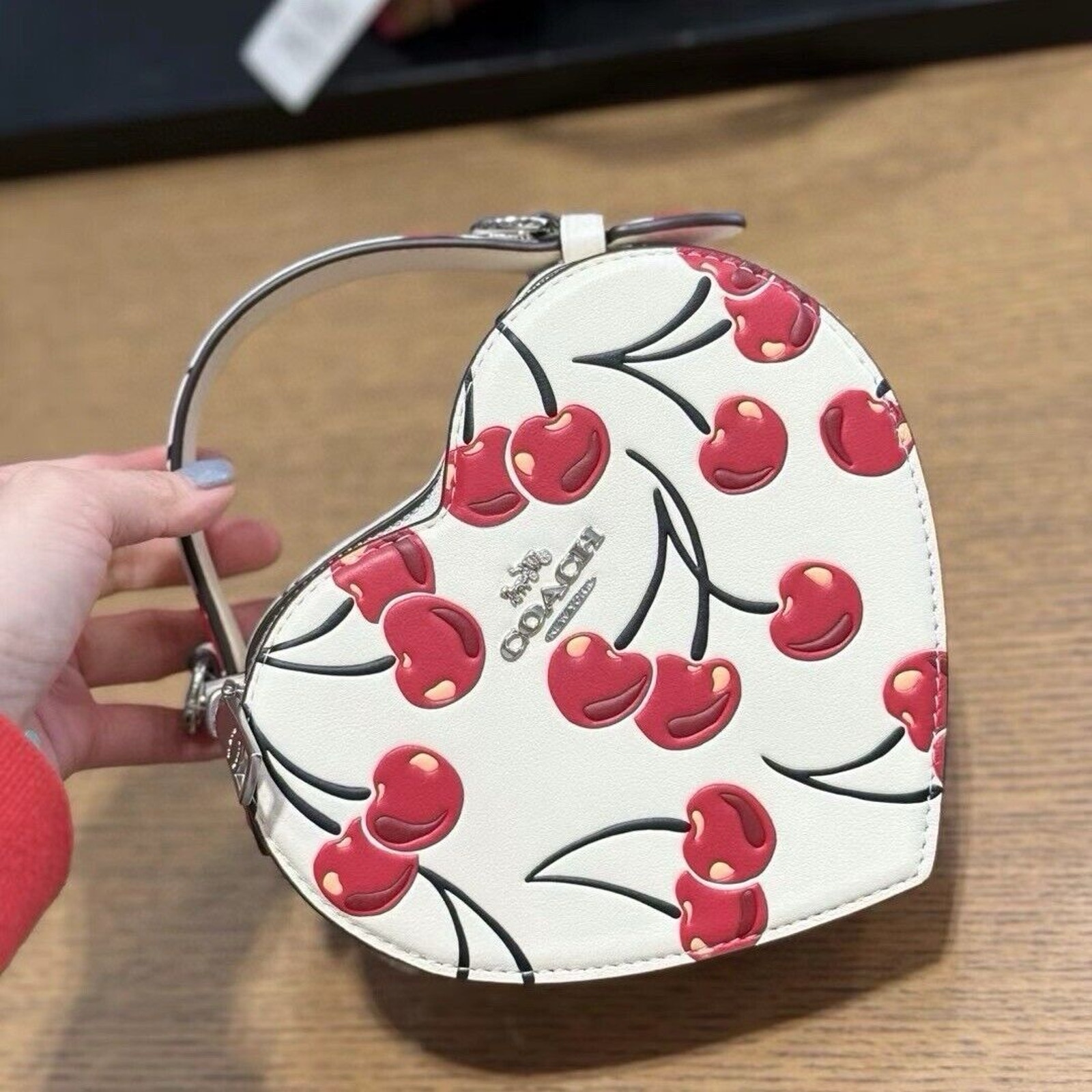 NWT Limited Coach Heart Crossbody Bag With Cherry Print CAB06