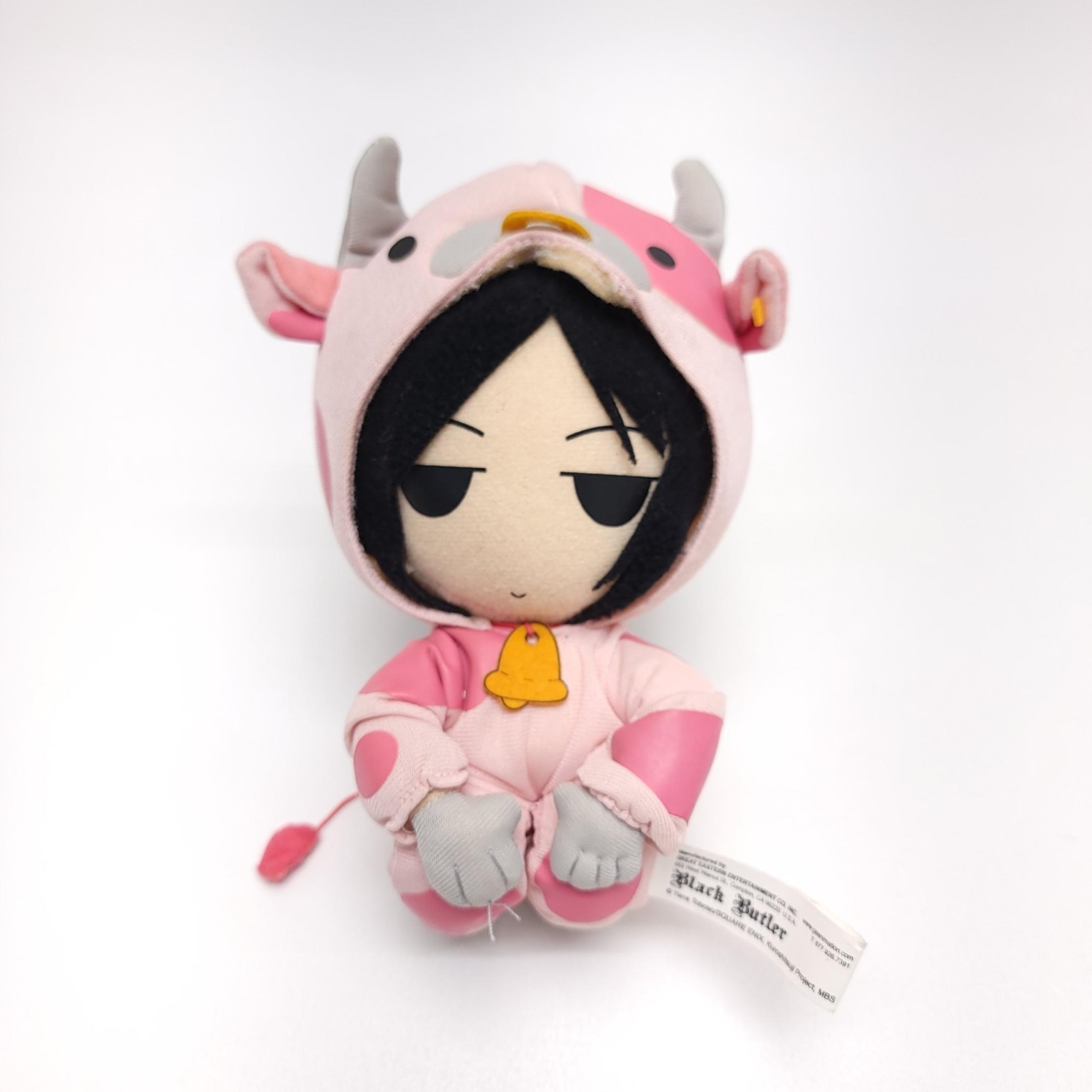 Great Eastern Entertainment Black Butler Plush Sebastian Pink Cow 7" Doll