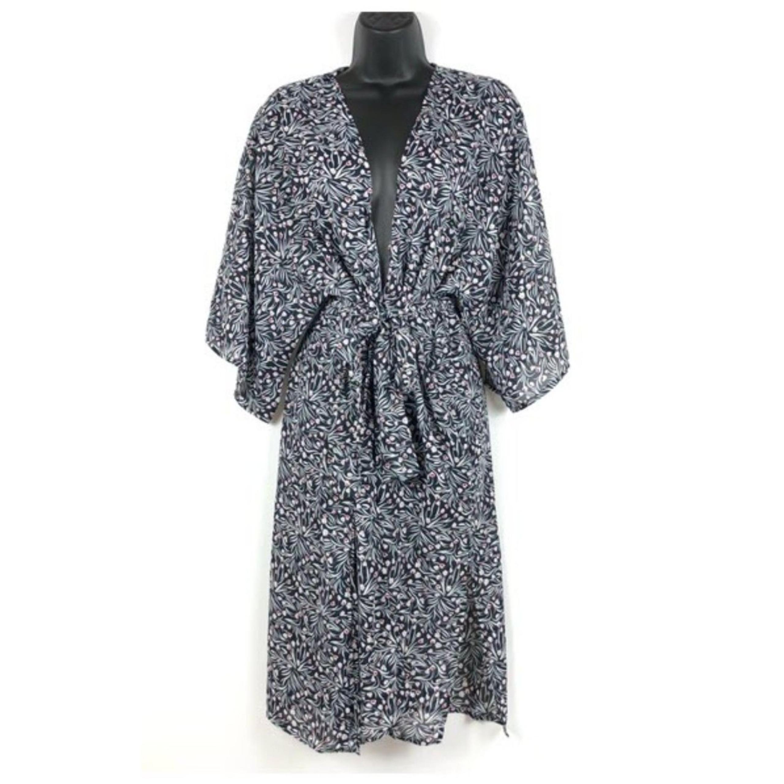 Sonoma Women’s Dainty Floral Belted Cover Up Robe Kimono, New