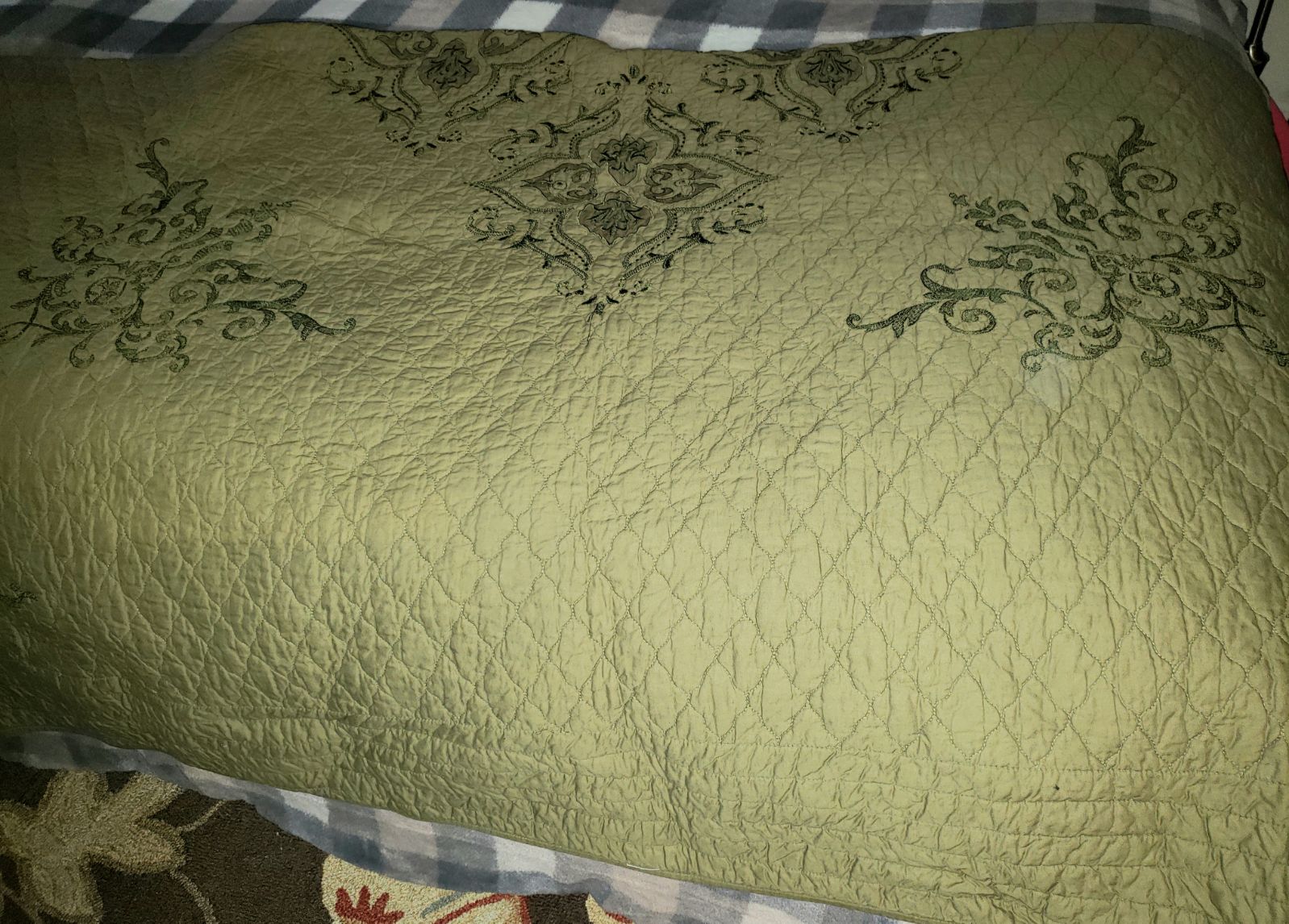Olive Green Queen Quilt