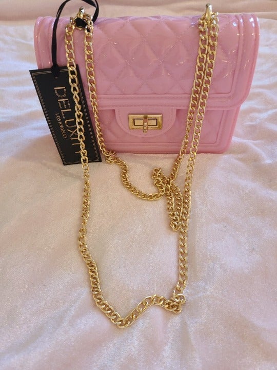Deluxity Luxury Mini Jelly Satchel Pink